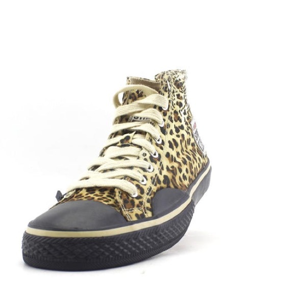 Vision Street Wear Leopard Print Hi Top Canvas Skateboarding Shoes Size 8.5 - Picture 2 of 11